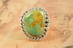 Genuine Emerald Valley Turquoise Sterling Silver Ring